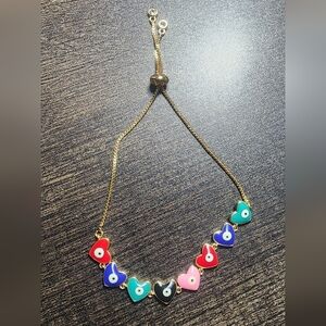 Colorful Heart Charm Bracelet